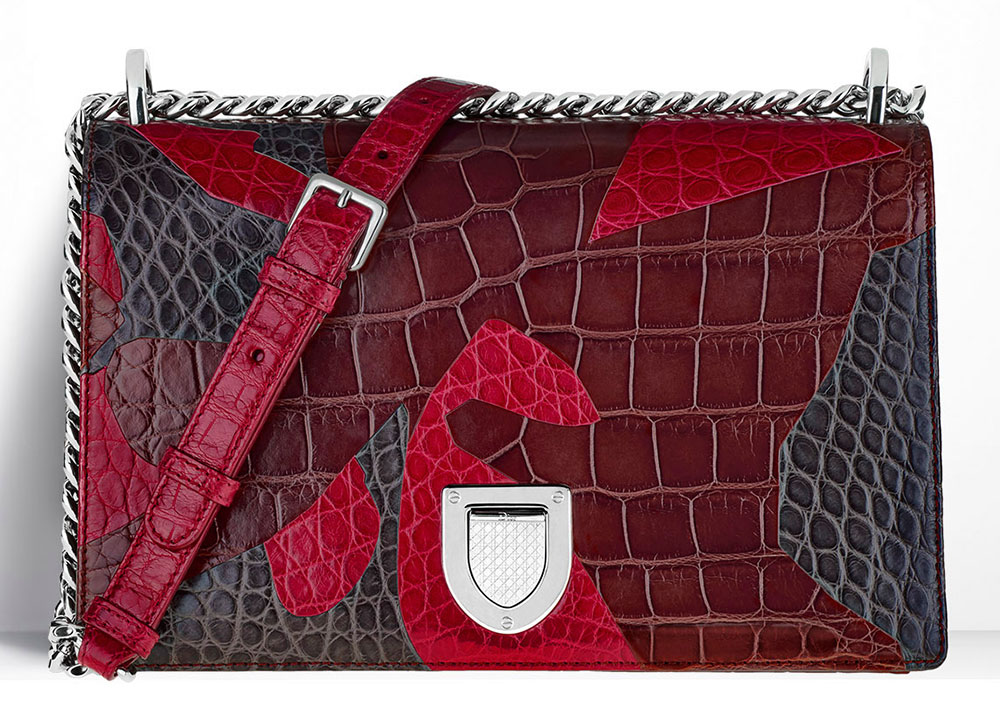 Christian-Dior-Diorama-Bag-Patchwork-Crocodile-Red