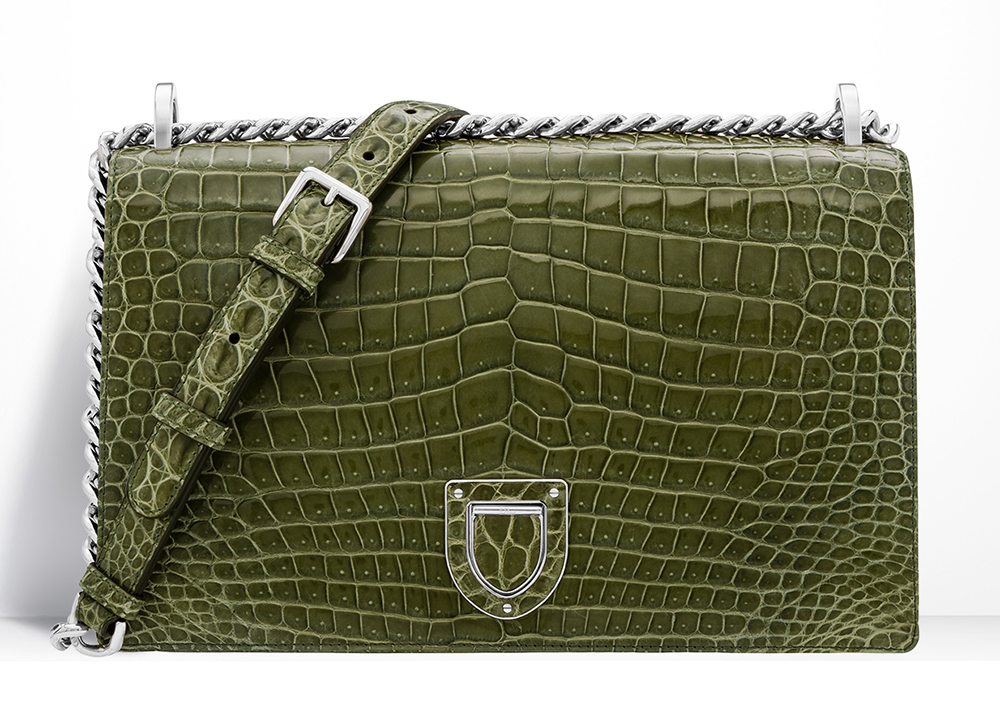 Christian-Dior-Diorama-Crocodile-Bag-Olive-Green
