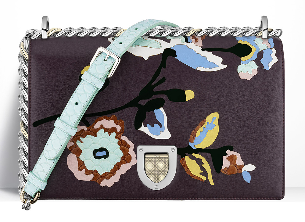 Christian-Dior-Diorama-Leather-Applique-Floral-Bag