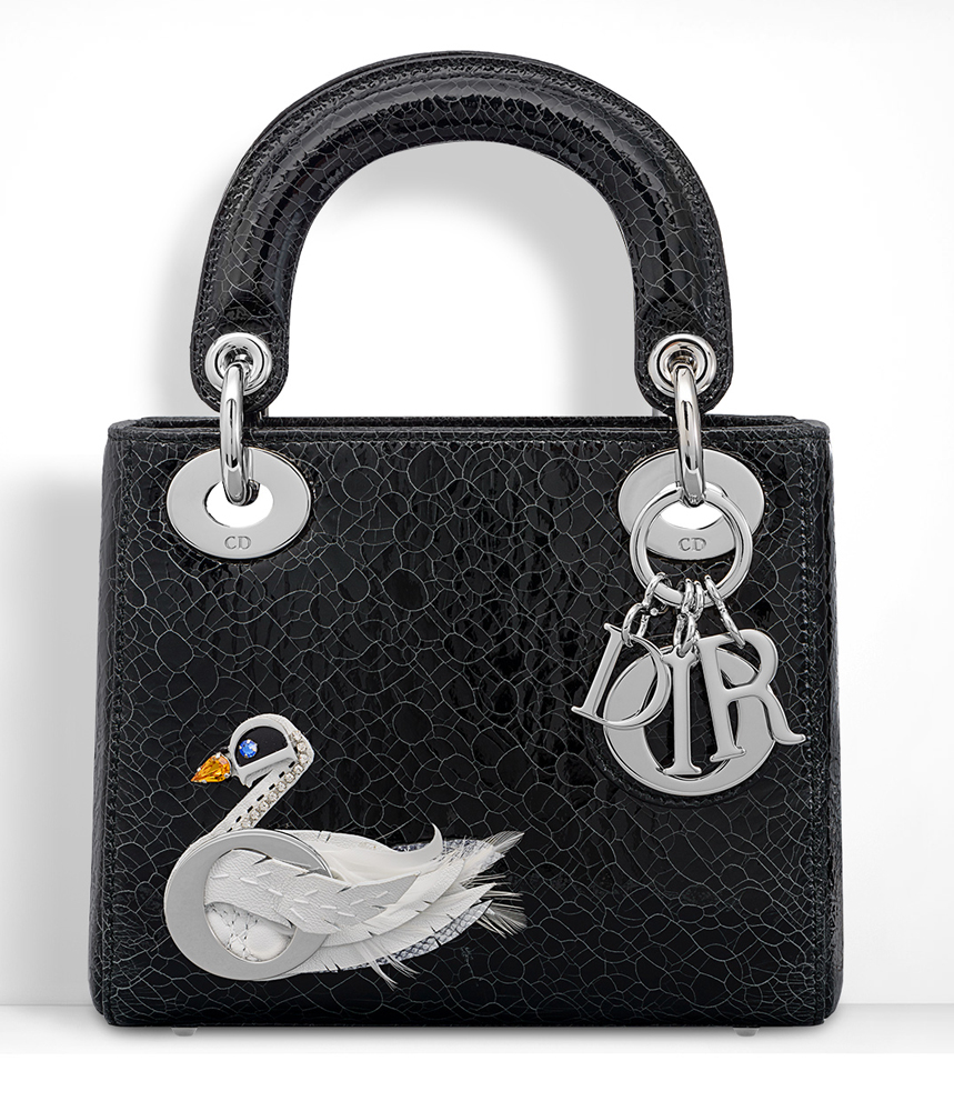 Christian-Dior-Mini-Lady-Dior-Bag-Black-Swan