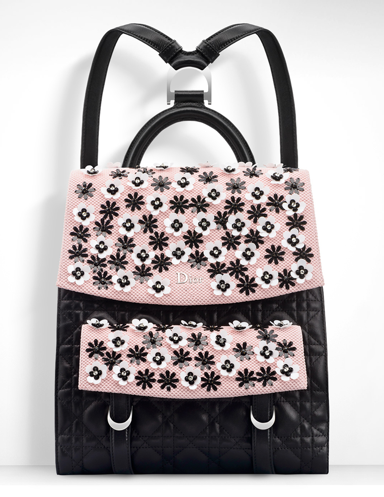 Christian-Dior-Stardust-Backpack-Black-Pink