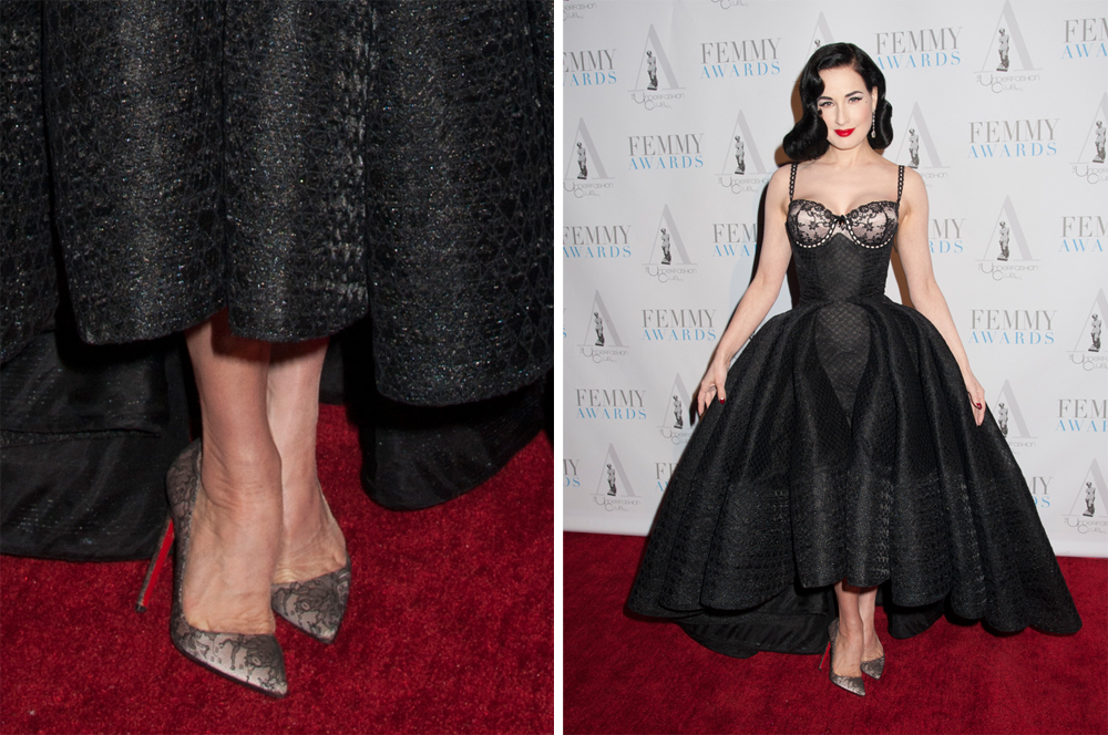 Dita-Von-Teese-Christian-Louboutin-Pigalle-Lace-Pumps